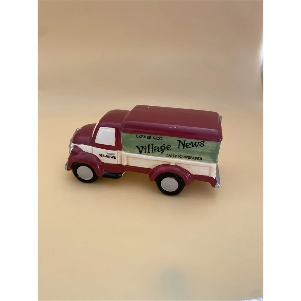 Holiday Village News Truck Christmas Village VTG Dept 56